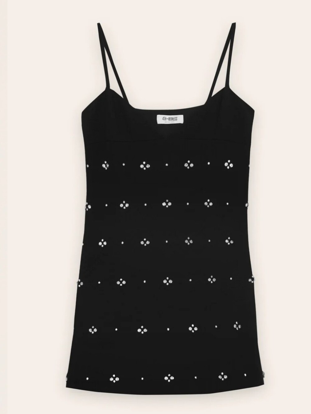 4th + Reckless BeatrixBlack Embellished A-Line Mini Dress - XS